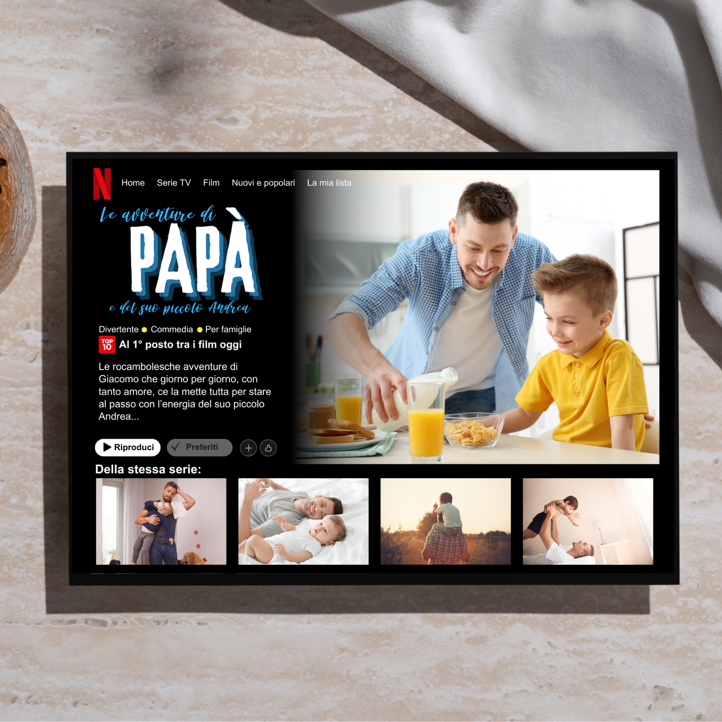 Quadro in tela papà Netflix