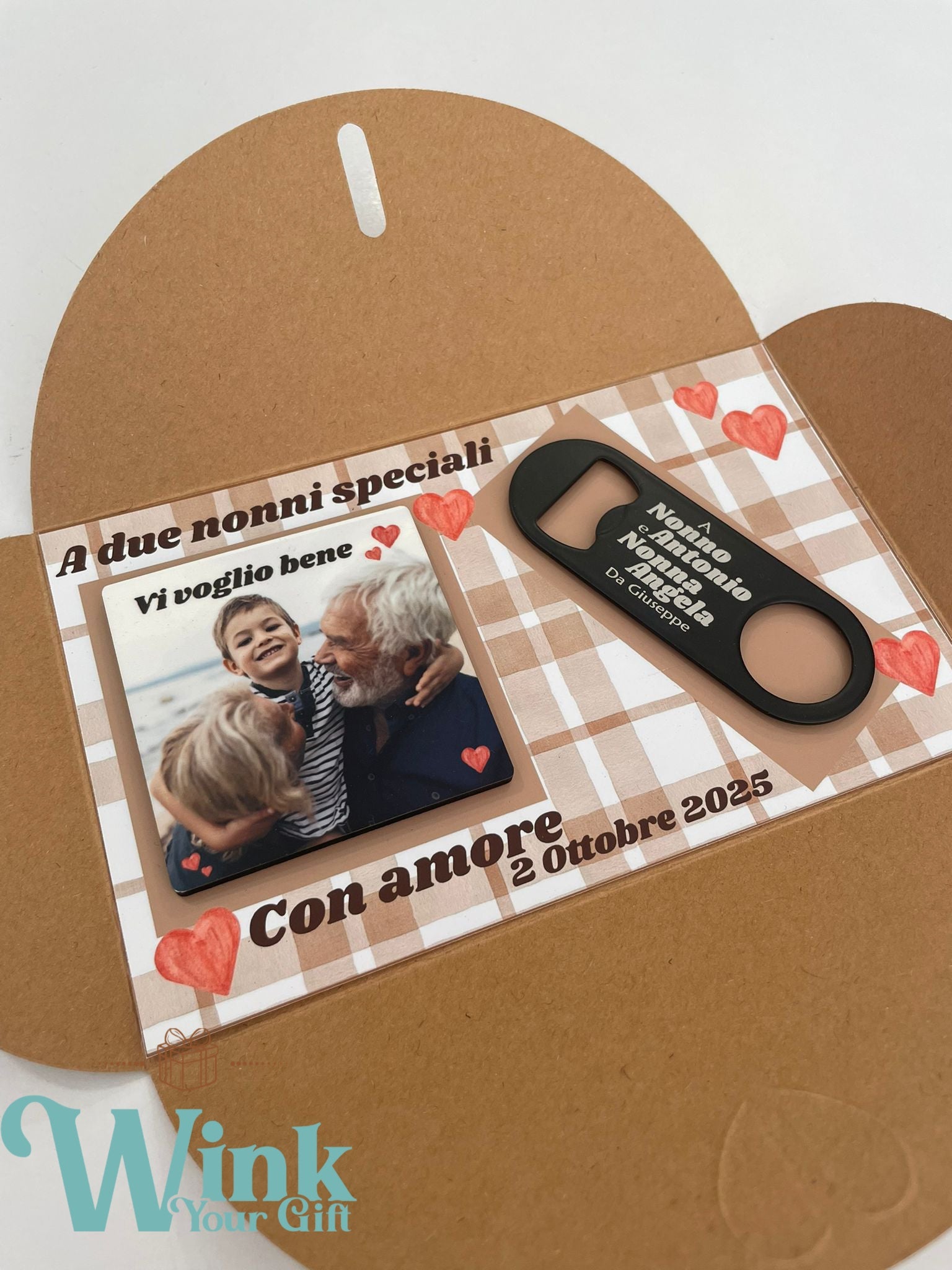 Kit regalo nonni Calamita e Apribottiglie