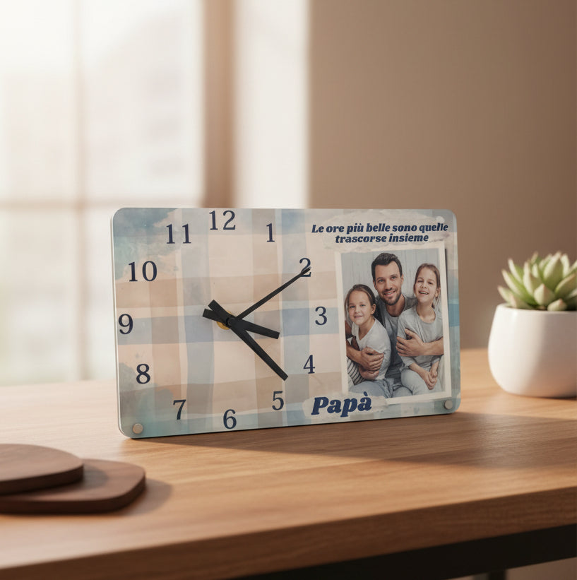 Orologio quadretto papà con piedino