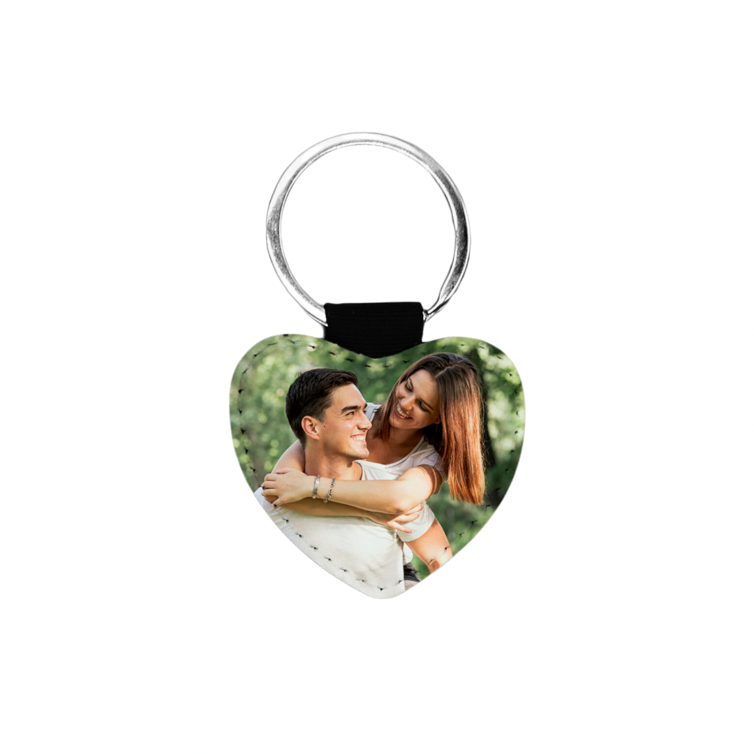 PORTACHIAVI CUORE PERSONALIZZATO CON IMMAGGINE E FRASE