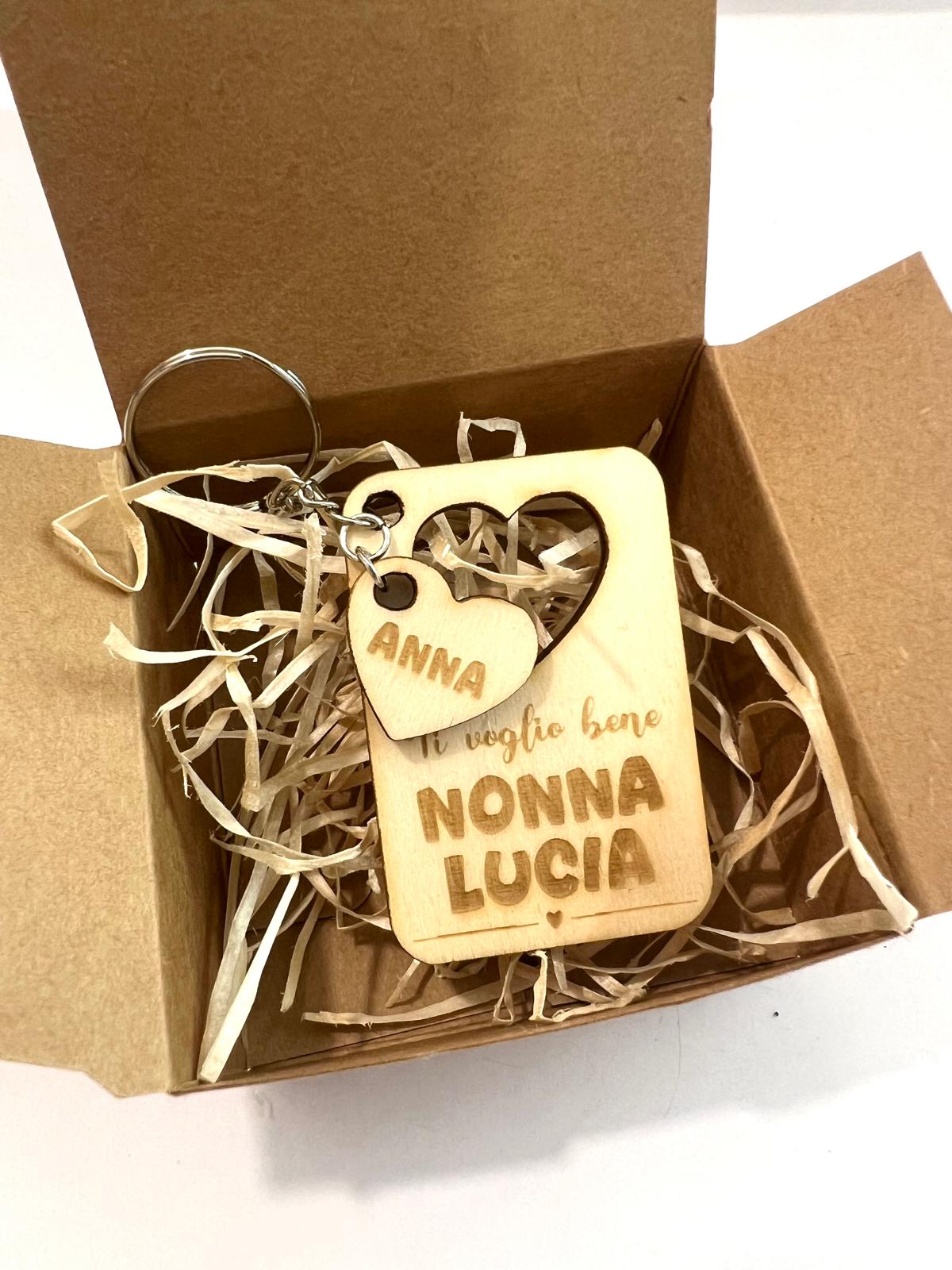 PORTACHIAVI IN LEGNO PERSONALIZZATO PER NONNI