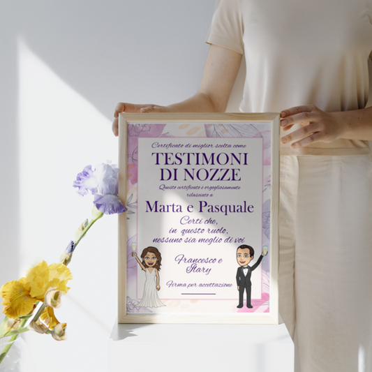 QUADRO PERSONALIZZATO CON FRAZE E IMMAGINE TESTIMONI