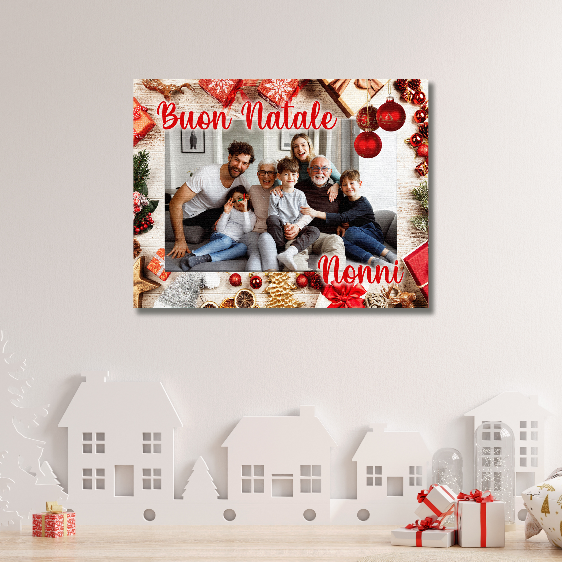 QUADRO TELA PERSONALIZZATA CON FOTO E DEDICA 