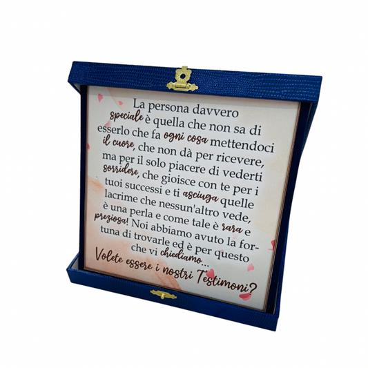 TARGA PERSONALIZZATA CON FRASE TESTIMONE