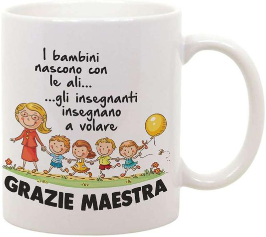 TAZZA PERSONALIZZATA CON DEDICA PER MAESTRA