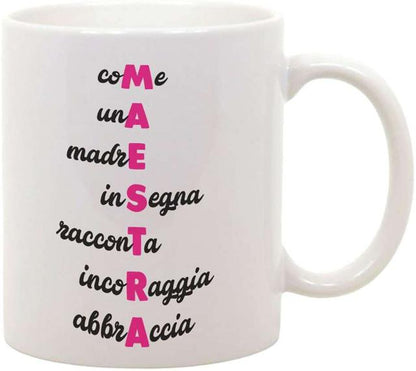 TAZZA PERSONALIZZATA CON DEDICA PER MAESTRA