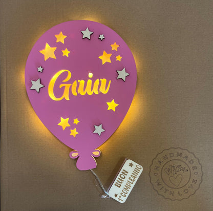 PALLONCINO ROSA Lampada in legno