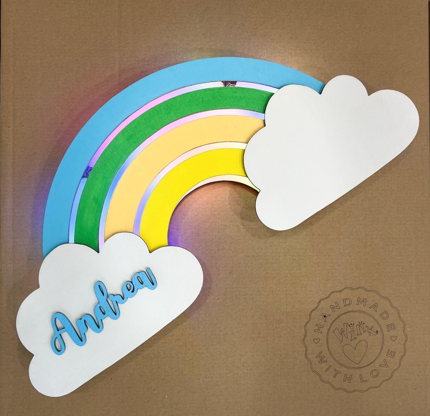 ARCOBALENO PICCOLO Lampada in legno