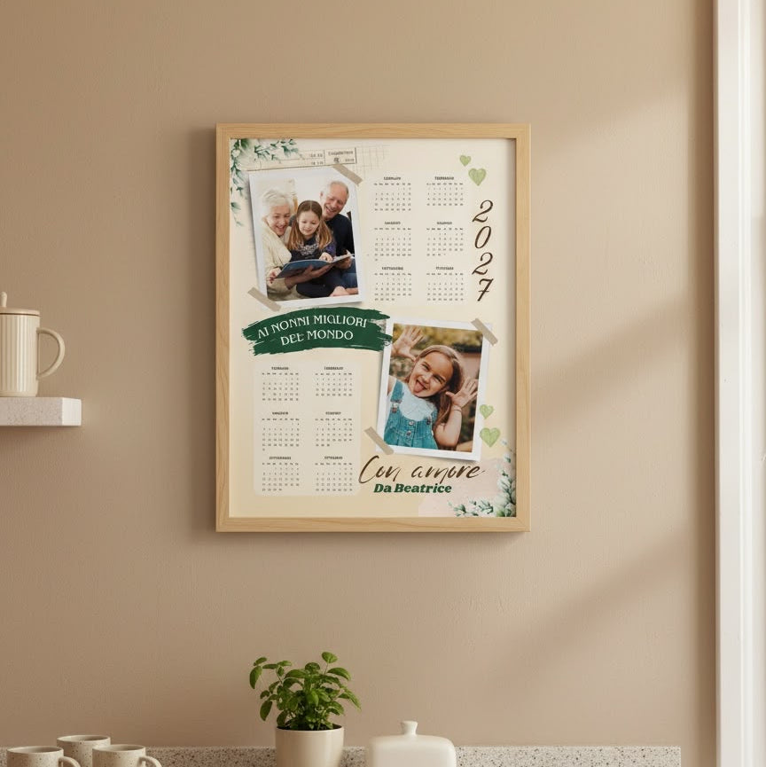 calendario con cornice 