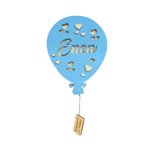 PALLONCINO CELESTE Lampada in legno