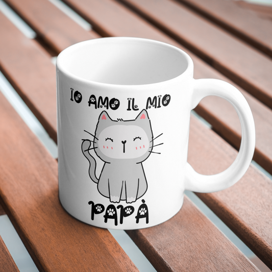 Tazza gattino amo il mio papà