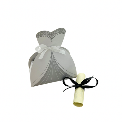 Mini box sposina con pergamena