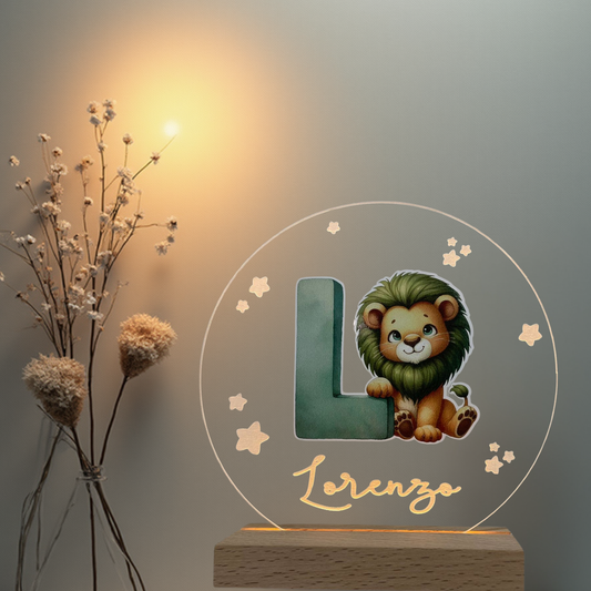 Lampada Led Plexiglass con nome maschile