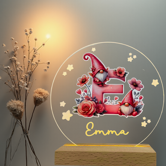 Lampada Led Plexiglass con nome femminile