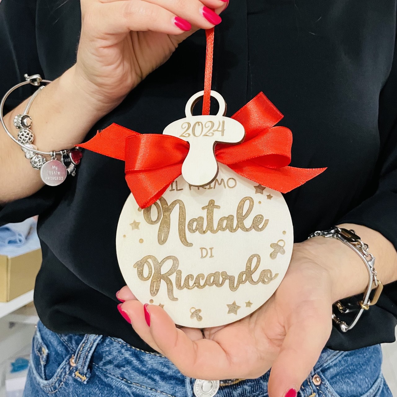 Primo Natale - Pallina di Natale con pendente