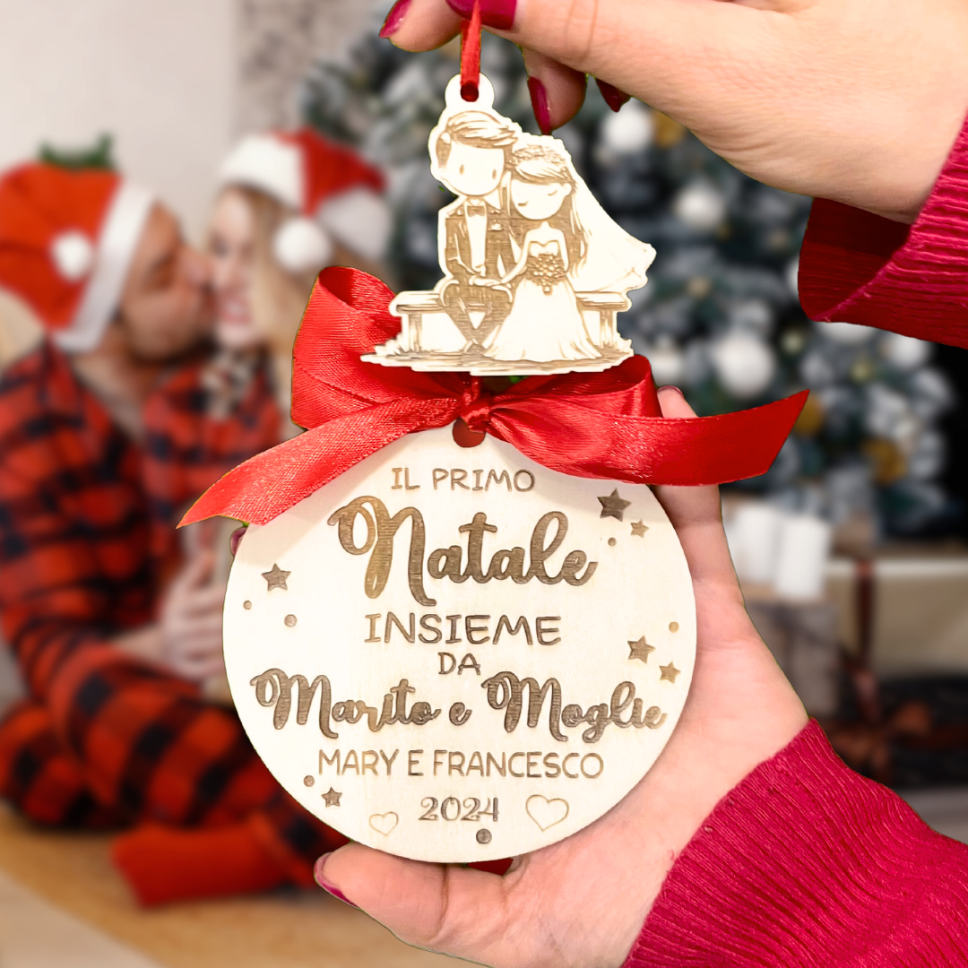 Sposini - Pallina di Natale con pendente